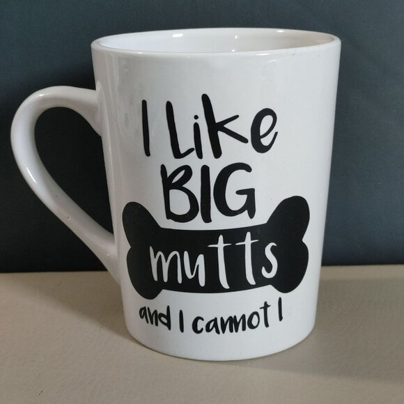 Dog Ceramic Coffee Mug Cup Easy Grip I Like Big Mutts I Cannot Lie Royal Norfolk - Picture 1 of 7